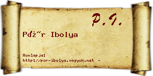 Pór Ibolya névjegykártya
