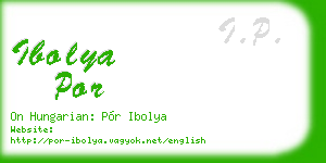 ibolya por business card